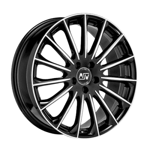 MSW MSW 30 7.5x17 5x108 ET38 CB73 Gloss Black Full Polished - Fekete polírozott fronttal