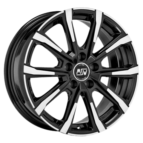 MSW MSW 79 6.5x16 5x100 ET40 CB57.1 Gloss Black Full Polished - Fekete polírozott fronttal