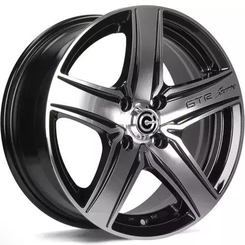 Carbonado GTR Sports 1 5.5x13 4x98/4x100 ET30 CB67.1 BFP - Black Front Polished